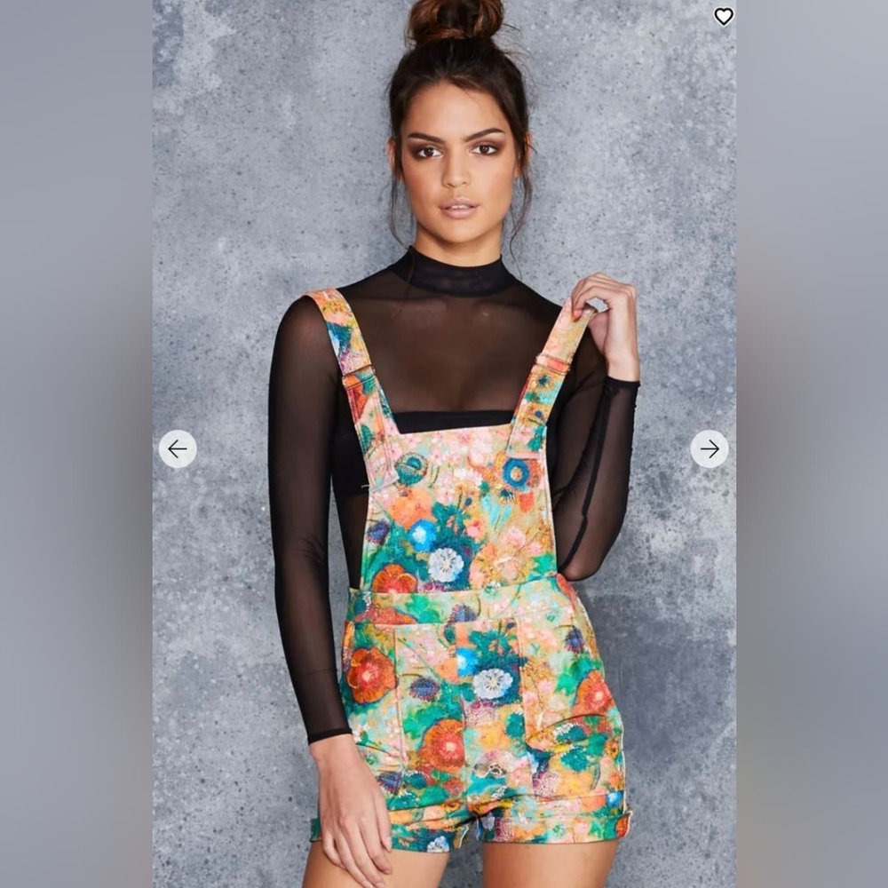 Blackmilk Redon Peach Short Overalls